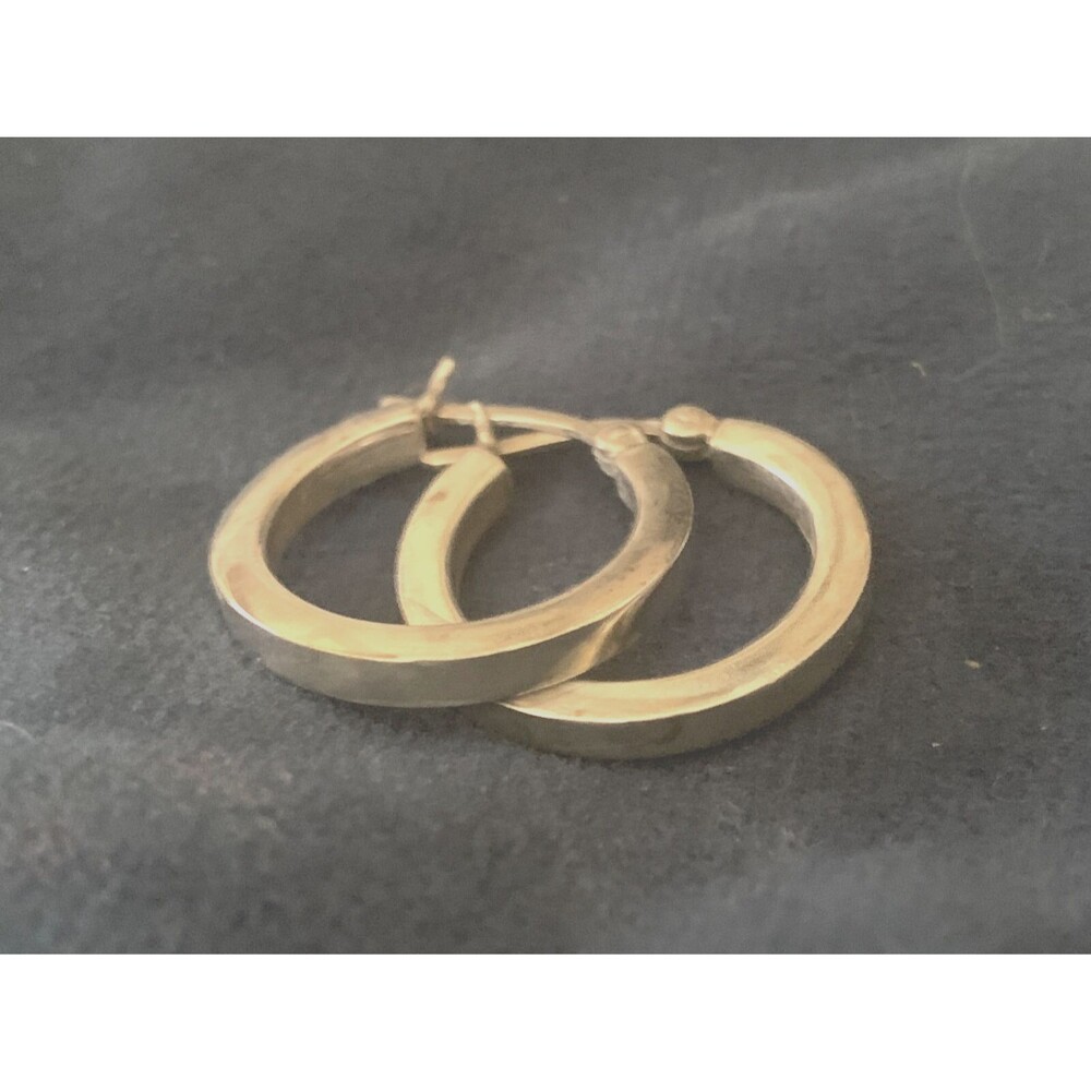 Vintage Mark Wasserman Samara MWS Sterling Silver 23mm Flat Hoop Earrings 3.1g